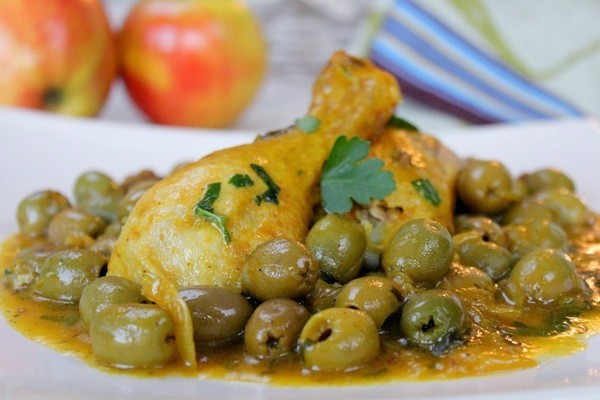 recette poulet aux olives marocain
